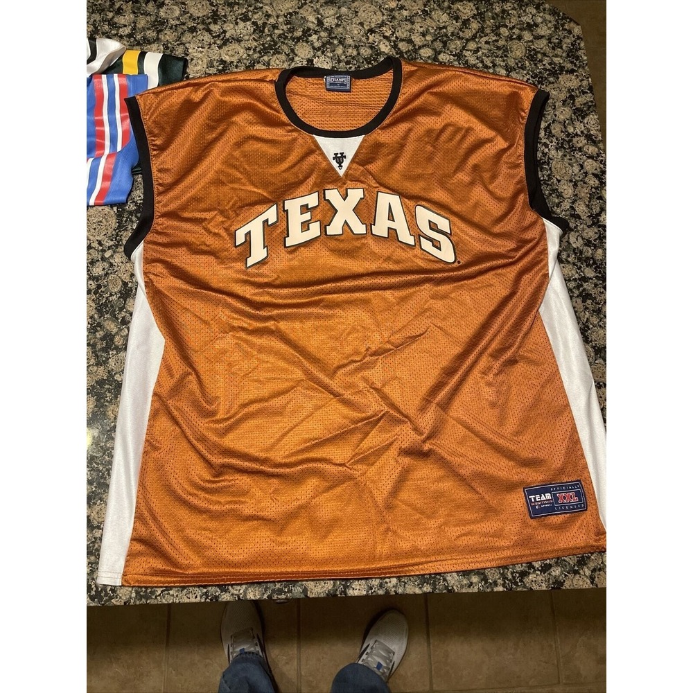 Champs Sports UT TEXAS Brown‎ Black White Sleeveless Jersey Size XXL